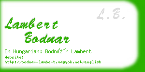 lambert bodnar business card